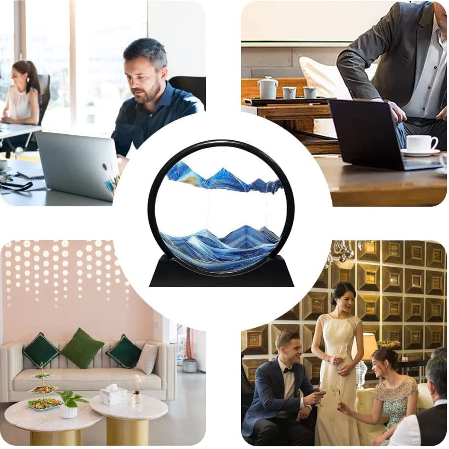 3D Moving Sand Art – Liquid Motion Deep Sea Sandscape with Round Glass Frame (1 Pc) 3D Moving Sand Art – Liquid Motion Deep Sea Sandscape with Round Glass Frame (1 Pc)